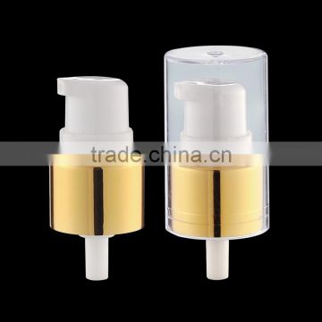 Aluminum screw treatment pump 24/410,wood effect cosmetic cream pump