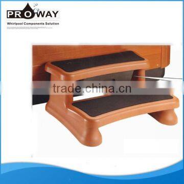 Hot Sale New Design PP Material Wood Composite Side Plastic SPA Pool Hot Tub Steps