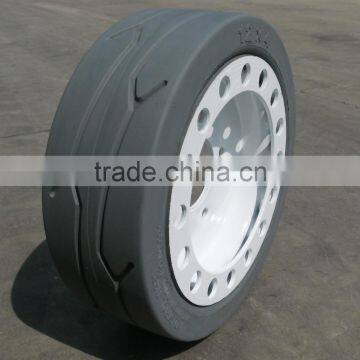 Scissor Lift Solid Tire Wheel for Small Electric Scissor Lift 12x4 323x100 Etc. photo-2