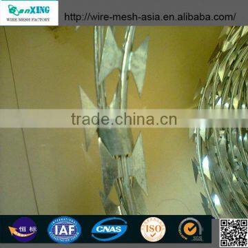 Security fencing razor barbed wire/razor combat wire/safety razor wire