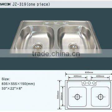 Stainless steel double bowl sink(JZ-319)