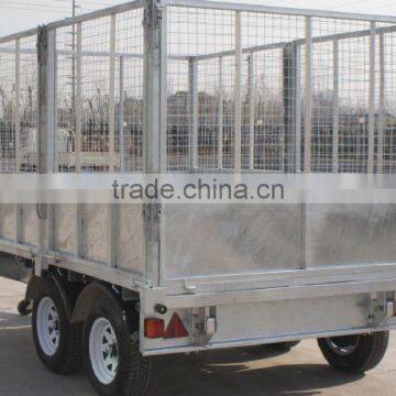 Fully Hot Deep Galvanized Tipping Trailer ,dump Wagon, Tandem Axles With Battary Oil Tank and Wire Mesh Fence photo-2