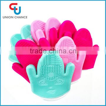 2017 Hot Selling Cosmetic Beauty Accessories Silicone Glove Makeup Brush Cleaner