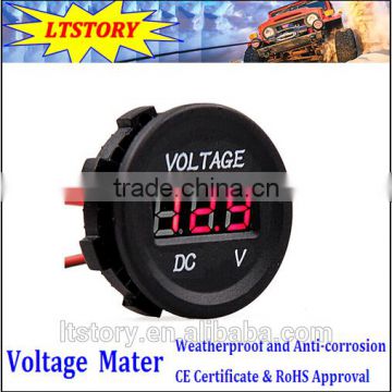 Car Moto Round Panel Digital only Voltmeter