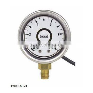 Bourdon Tube Pressure Gauges with Electrical Output Signal Stainless Steel Case Type PGT21