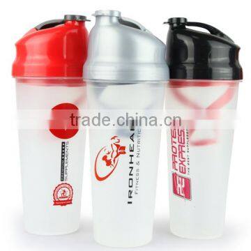 BPA Free 700ML Plastic Protein Shaker Bottle With Metal Ball,mixing Shaker Bottle photo-2