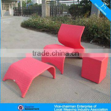 Внешняя мебель для расслабления из полиэстерного плетеного винограда для зоны бассейна (2051LC) photo-2