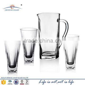 1.5 liter beer glass mug wholesale customized mugs clear 7PCS glass mug with handle