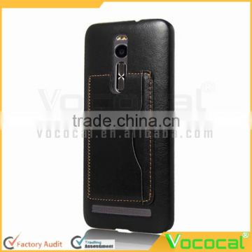 Lichee Pattern Stand Case for 5.5 Inch ASUS Zenfone 2 ZE551ML Black