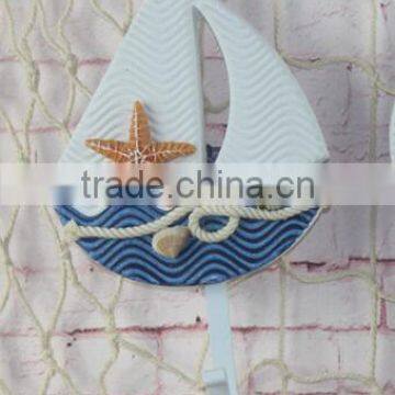 CY081 Mediterranean Style Anchors Fish Slipper Boat Shaped Wall Hooks Living Room Hanging Decoration Nautical Decor photo-5