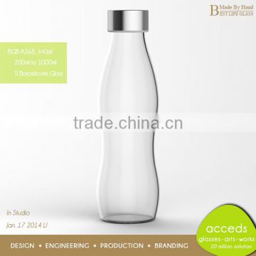 440ml 15oz Clear Water Glass Soda Bottle