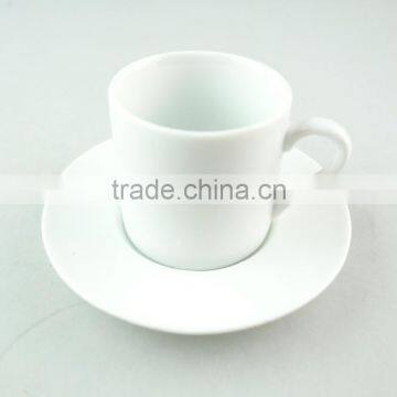 wholesale cheap hotel restaurant white ceramic porcelain coffee tea cup and saucer