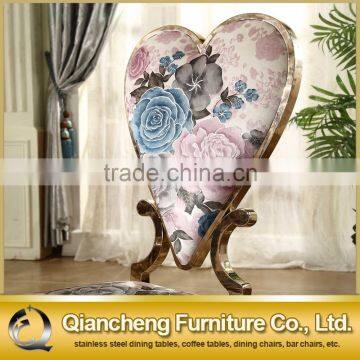 Heart Shape Back Rose Golden Dining Chair for Banquet photo-2