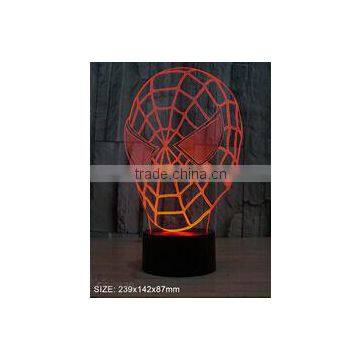 Indoor spider man shape 3D vision desktop led night light