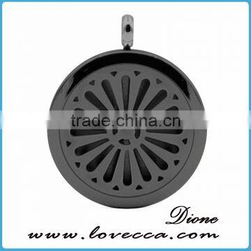 Gold Stainless Steel Aromatherapy Pendant Essential Oils Diffuser Locket Necklace photo-2