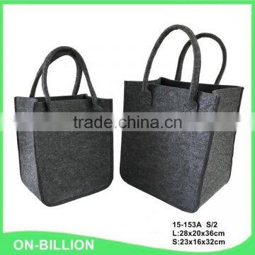 Customized 2pcs Cheap Handle Foldable Felt Shopping Bag photo-2