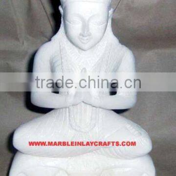 White Marble Beautiful Buddha Statue