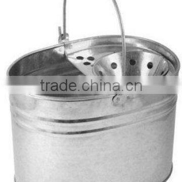 Good quality wringer galvanized handle metal mop bucket