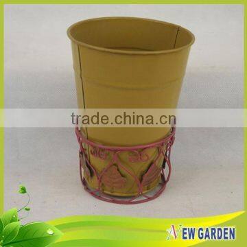 Beautiful Hand Painted Flower Vases With Metal Wire Holder For Home Decoration photo-4