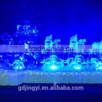 2015 Acrylic Train and Santa Heads Table Decoration With Led Light photo-3