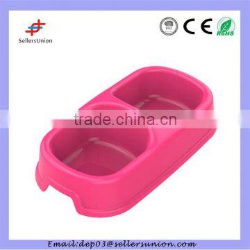 double pet feeding bowl