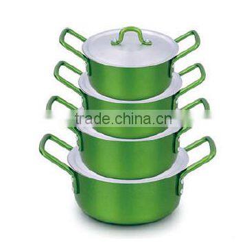 Hot Sale Different Handle Cookware Set Satin Aluminum Pot photo-5
