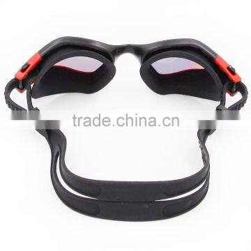 2015 New Panoramic Silicone Adult Swimming Goggles With Red Mirrored Lens (MM-7203) photo-3