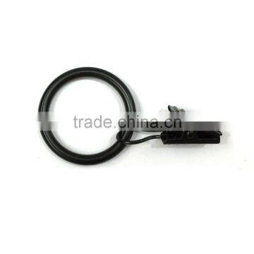 High Quality Black Coated Iron Curtain Ring With Clip / Rod Ring With Clip Hanging / A Ring With A Clip photo-5