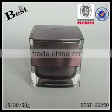 Hot Products 15g 30g 50g Square Cosmetic Acrylic Jar Cream Plastic Jar With Silver UV Top China Suppliers photo-4