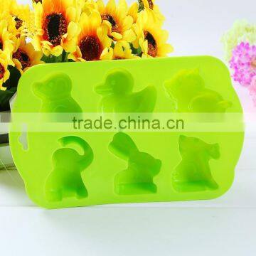 Funny kitchen cute cake mold silicone ice trays mini animals shape