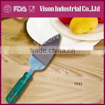 Professional Hot Sale Stainless Steel Cheese Cutter Pizza Slotted Spatula(v636) photo-6