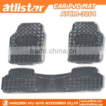 3pcs aluminum PVC rubber car mats