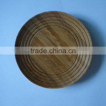 Fashion round bamboo coffee cup mats