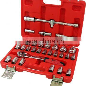 High Quality 32Pcs 1/2" Dr.Socket Wrench Set In Plastic Case