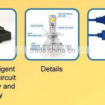 Car HID Light,led Headlight, 50w Cree Headlight H1 50W COB Chips 3600LM LED High Power H1 50W Car Fog Headlight H4 HI-LOW photo-5