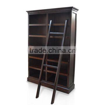 Library Cabinet Iberia Dark Brown Mahogany Wood Furniture photo-2