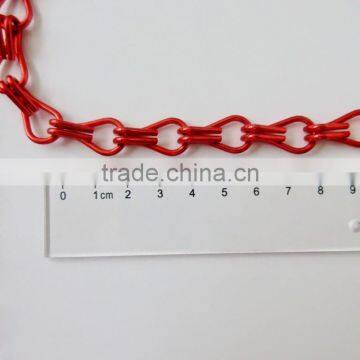 Shiny 12mm Red Color Decorative Aluminum Link Chain for Flower Basket photo-2