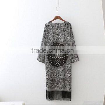 Cardigan 2015 Women,printing Patterns Cardigan ,2014 Thin Summer Cardigan With Tassel