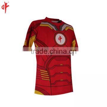 Fully Sublimation Iron Man Design Rugby Shirt , Custom Design Rugby Jersey photo-2