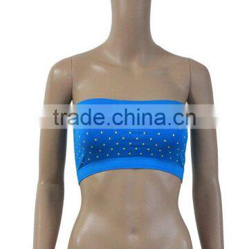 2014 woman sexy tube bra with removable pad/seamless bandeau bra