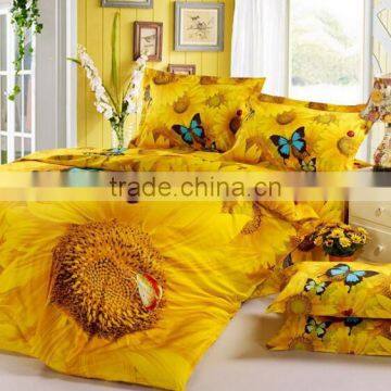 New Design Digital Maple Leaf Printed Hotel Bed Sheet photo-5