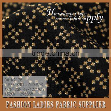 Shaoxing Cicheng Textile New Design Knitted Jacquard Fabric With Lurex for Elegent Lady Dress