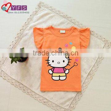 New Clever Baby Girls Hello Kitty Tshirt Children Kt Short Sleeve 100%Cotton T-shirt Tees Kids Summer Clothes photo-3