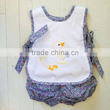 New arrival wholesale floral baby clothes two pieces romper toddler clothing clothes set