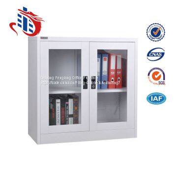 Factory Direct Double Swing Glass Door Steel Filing Cabinets photo-5