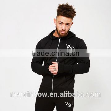 Light weight Mens Blackout Hoodie Full zipper Gym Fitted Hoodie Athletic Tracksuit Top Hoodie Wholesale Fitness Clothing OEM