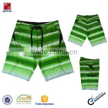 green stripe design 4 -way stretch men's shorts