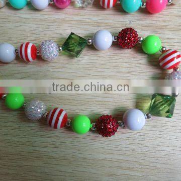 beautiful color chunky bubblegum bead necklace- little miss sassy Necklacegirls chunky necklace