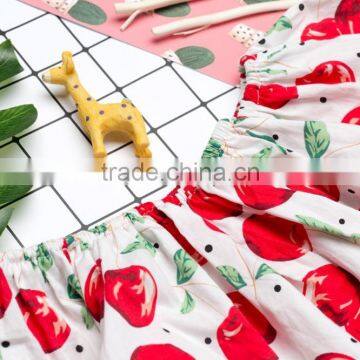 Stylish 2 Pieces Girl Outfit Cherry Pattern Sleeveless Singlet And Shorts Clothes photo-3