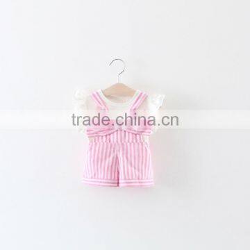 Korean Style Baby Soft Cotton Shirt Matching Suspender Short Pants Little Girl Children's Clothing photo-6